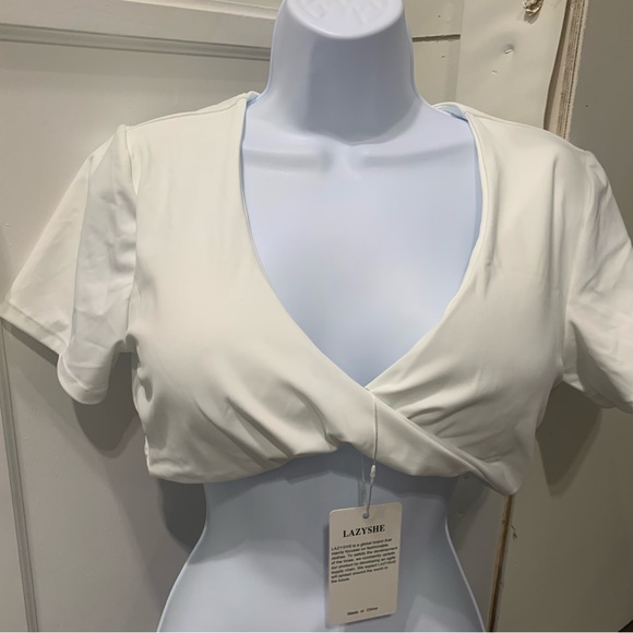 Xl crop top in‎ white - Picture 1 of 4